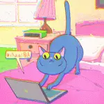 Manic cat gif